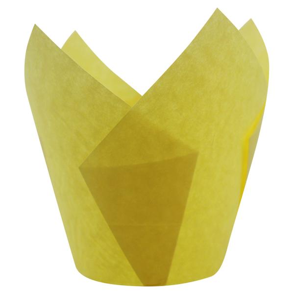 Форма для Маффина Тюльпан желтая 5 х 8 см, 100 штук