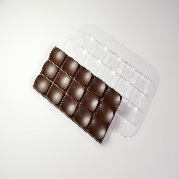 Форма для шоколада Плитка Параболы, размер ячейки: 80 x 170 x 6 мм