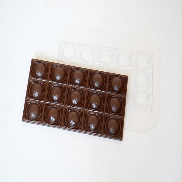 Форма для шоколада Плитка Футбольная, размер ячейки: 85 x 170 x 5 мм