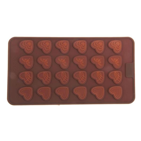 Форма для шоколада Сердечки 24 ячейки 21 х 11 х 0,5 см