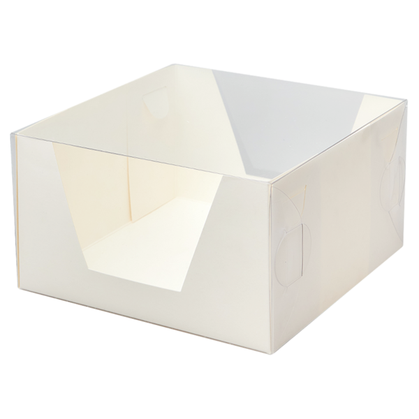 Коробка для торта прозрачная, 160 x 160 x 95, белая