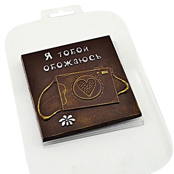 Форма для шоколада Фотик с сердцем, размер ячейки: 100 x 100 x 5 мм