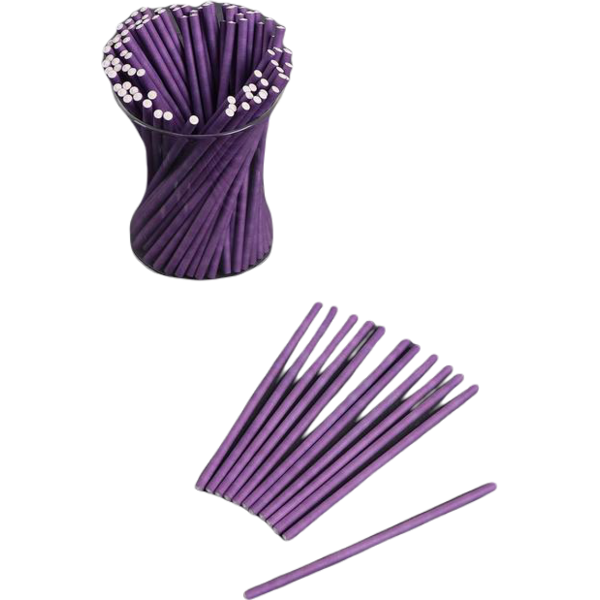 Палочки для кейкпопсов Фиолетовая 10 см, 100 штук