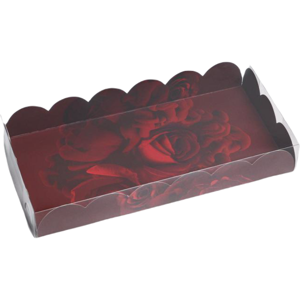 Коробка с PVC крышкой Розы, 10,5 × 21 × 3 см