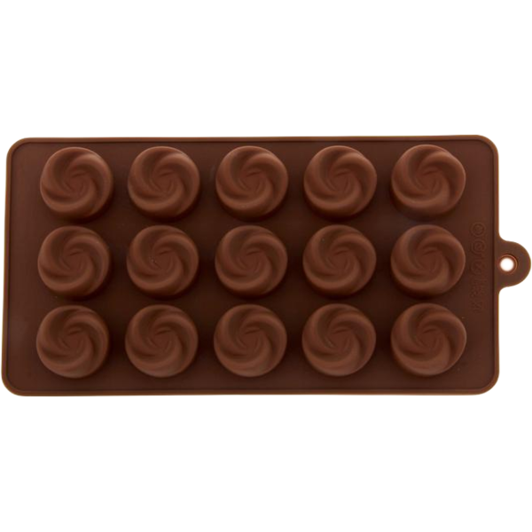 Силиконовая форма для шоколада Завиток, 15 ячеек, 21,5 х 11,5 см