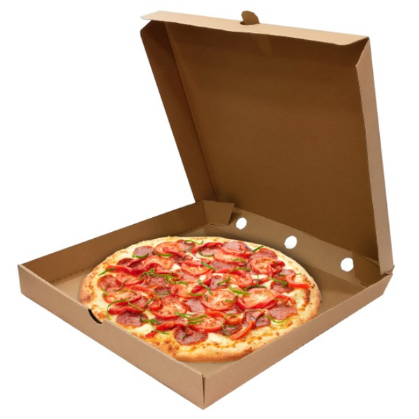 Коробка для пиццы 30 х 30 х 4 см гофрокартон, бурая