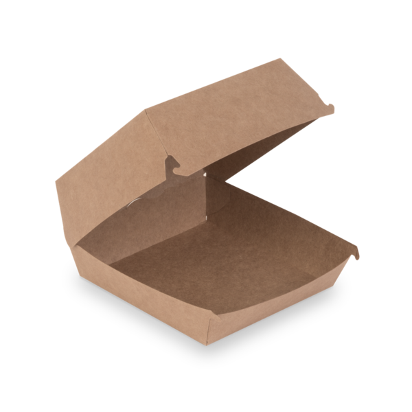 Коробка для бургера, без ламинации, крафт, 102/108 x 102/118 x 60 мм