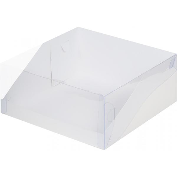 Коробка для торта 225 х 225 х 100 см с прозрачной крышкой, forGenika