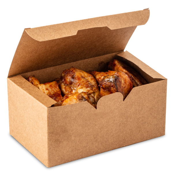 Коробка для наггетсов, куриных крыльев, картофеля фри, без ламинации, крафт, 150 x 91 x 70 мм