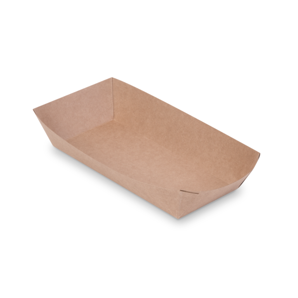 Коробка для бургеров, картофеля фри, без ламинации, крафт, 190/220 x 85/115 x 45 мм