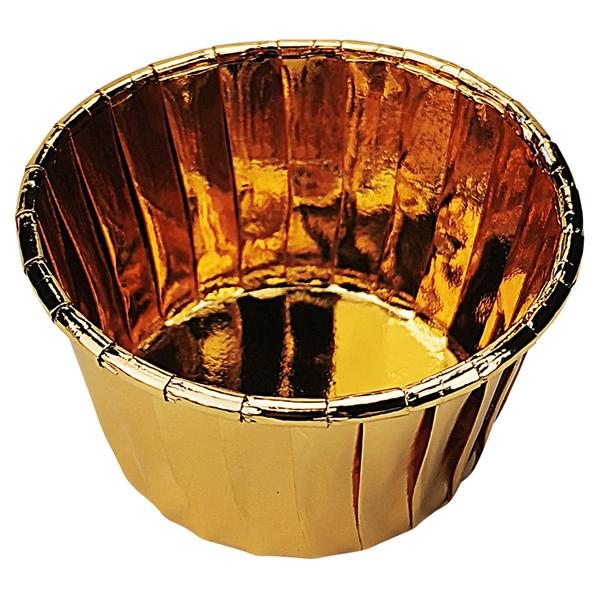 Форма для кексов с бортиком, золотая 50 х 40 мм, 100 шт, forGenika