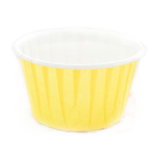 Форма для кексов с бортиком, желтые 50 х 40 мм, 100 шт, forGenika