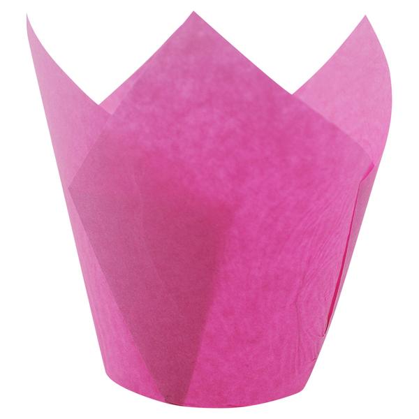 Форма для Маффина Тюльпан розовая 5 х 8 см, 100 штук
