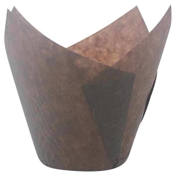 Форма для Маффина Тюльпан коричневая 5 х 8 см, 100 штук