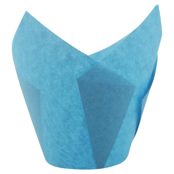 Форма для Маффина Тюльпан голубая 5 х 8 см, 100 штук