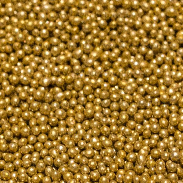 Бусины Драже шарики золотые 5 мм, 90 г