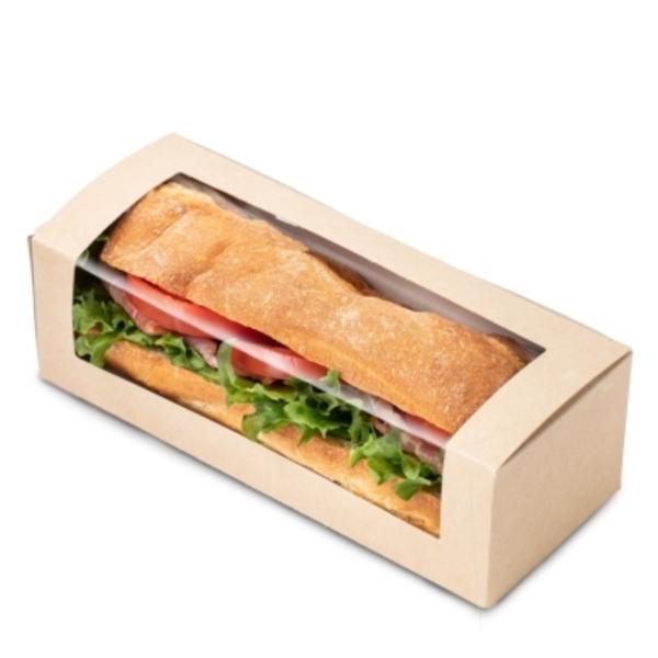 Коробка для багета и сэндвича 260 x 80 x 80 мм