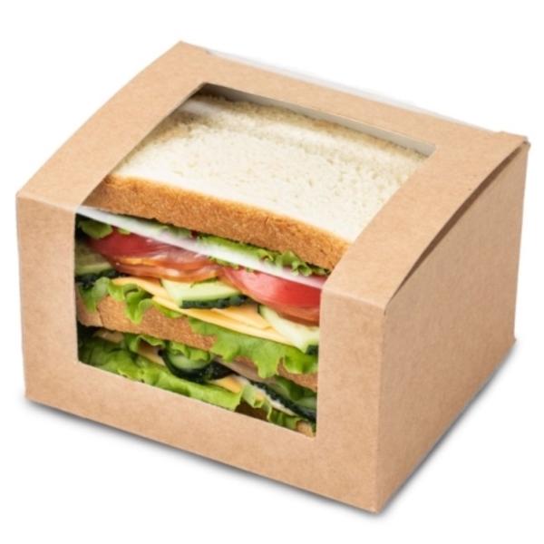 Коробка для десертов и сэндвичей 125 x 100 x 70 мм