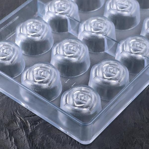 Поликарбонатная форма для конфет Роза 21 ячейка, 27,5 x 13,5 x 3 см