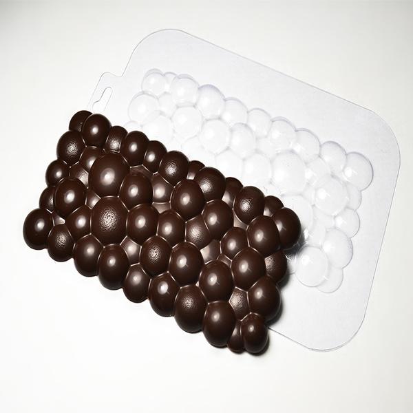 Форма для шоколада Плитка Пузырьки, размер ячейки: 85 x 170 x 5 мм