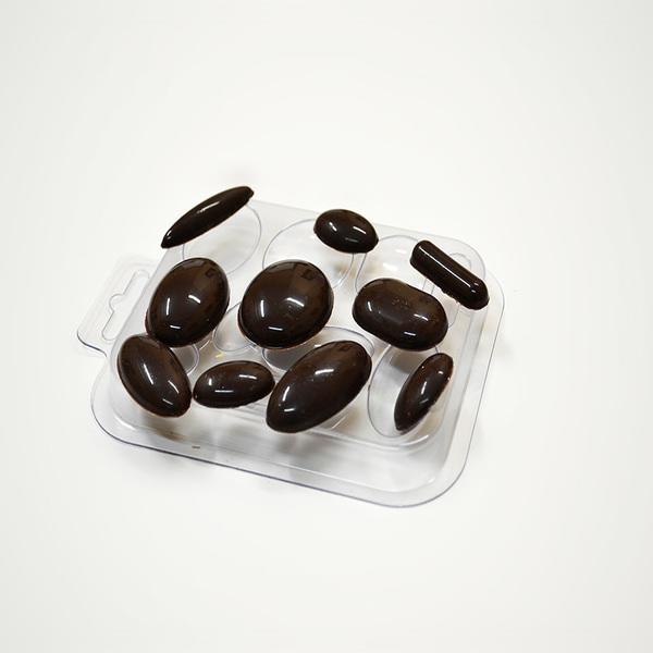 Форма для шоколада Шоко-овалы, размер ячейки: 30 x 20 x 5 мм