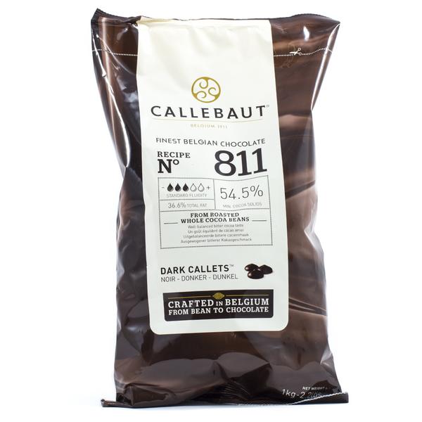 Шоколад темный Callebaut 811 (54,5% какао) 2,5кг в фирменной упаковке