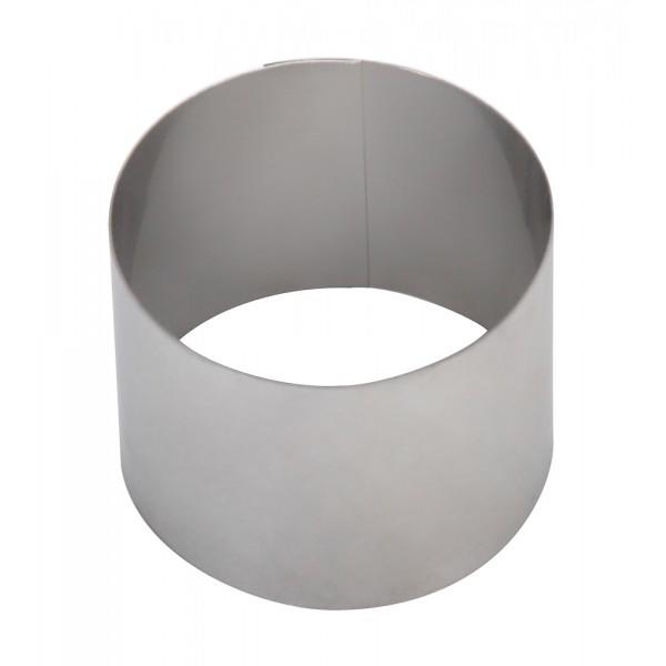 Форма Кольцо для выпечки / выкладки / вырубка диаметр 80 мм, высота 5см, нержавеющая сталь