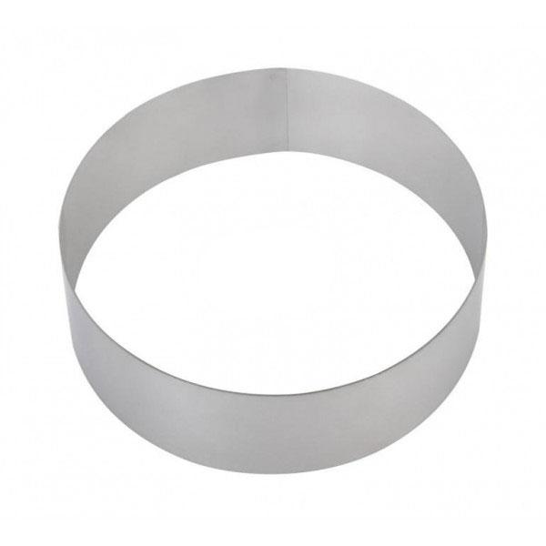 Форма Кольцо для выпечки / выкладки / вырубка диаметр 200 мм, высота 5см, нержавеющая сталь