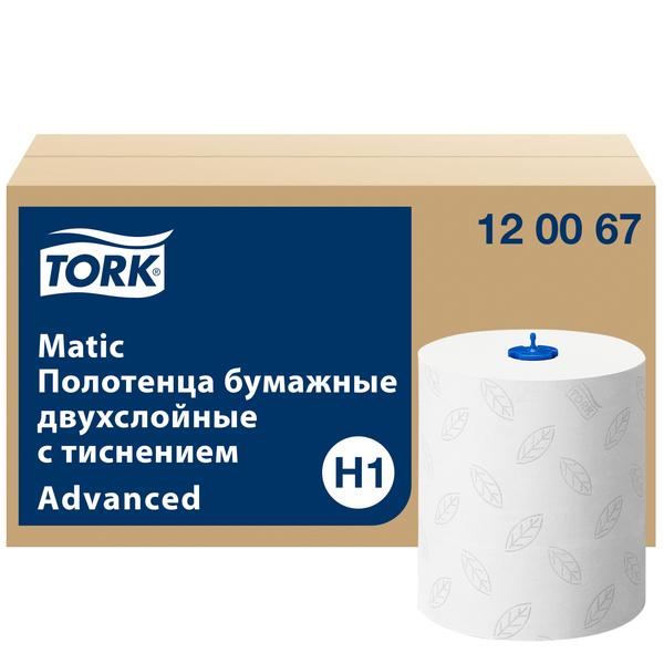 Бумажные полотенца Tork H1 Advanced Soft Matic 2 слойные, 150 м, 600 л, белые
