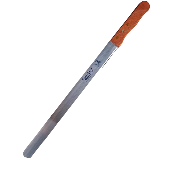 Нож для бисквита ровный край деревянная ручка, 35 см