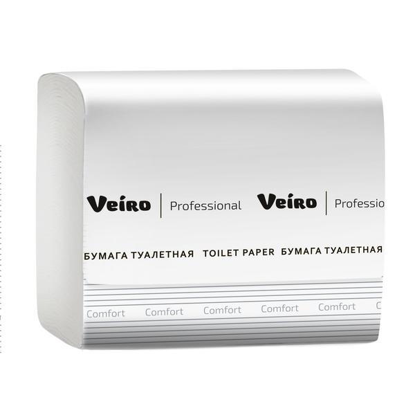 Бумага туалетная VEIRO V сложения, 2 слойная, 250 л, Comfort белый