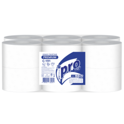 Бумага туалетная PROtissue 2 слойная, 170 м целлюлоза, белая