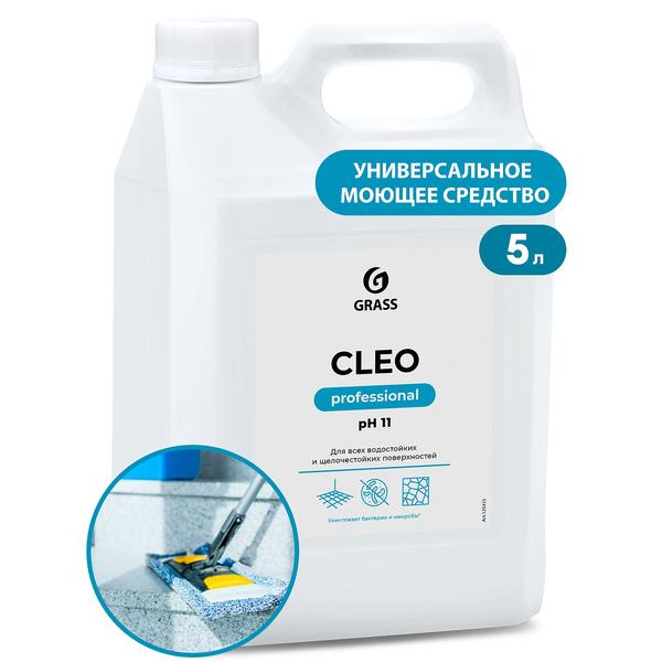 Универсальное концентрированное щелочное средство GRASS CLEO с антибактериальным эффектом без xлора, 5 л