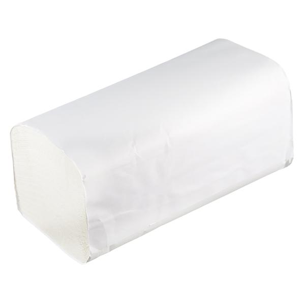 Бумажные полотенца V сложения, 1 слойные, 250 л, 21 х 22 см, целлюлоза, белые