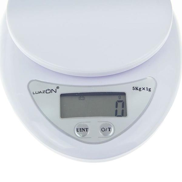 Весы кухонные LuazON LVK-501 до 5 кг, белые