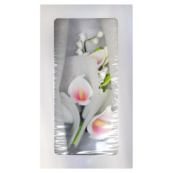 Цветы из мастики букет калл белых, 18 см