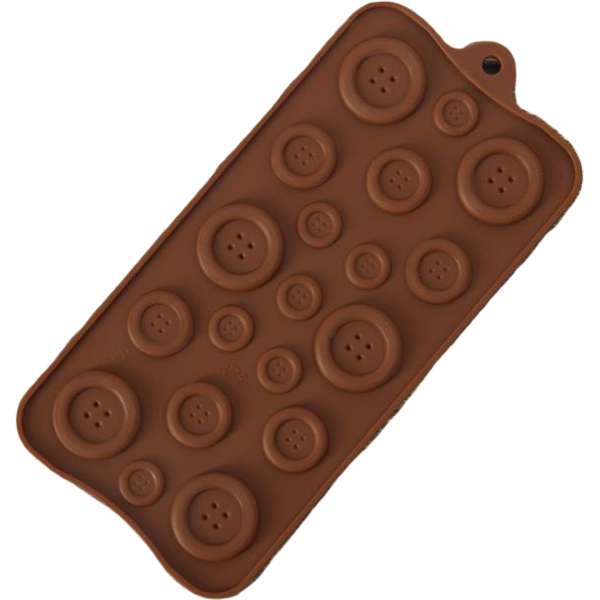 Силиконовая форма для шоколада 22 х 11 см, пуговки