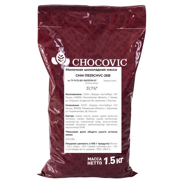Шоколад молочный Chocovic в каллетах (33%) 1,5 кг