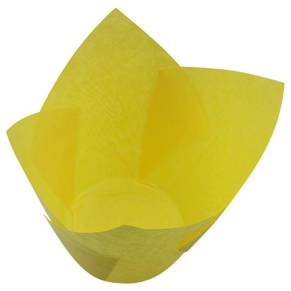 Форма для Маффина Тюльпан желтая 5 х 8 см, 20 штук
