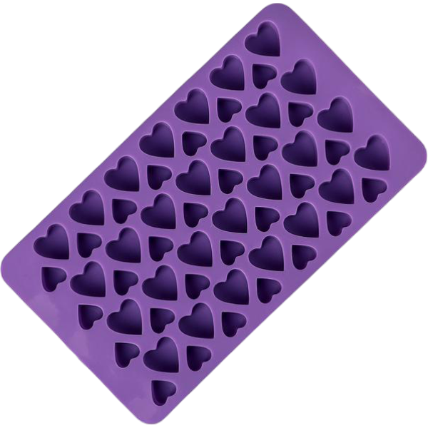 Силиконовая форма для шоколада Сердечки 52 ячеек, 20 х 12 см