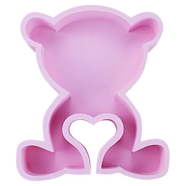 Пенобокс Мишка с сердцем цвет розовый, 30 х 20 х 5 см