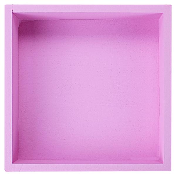 Пенобокс Квадрат цвет розовый, 20 х 20 х 5 см