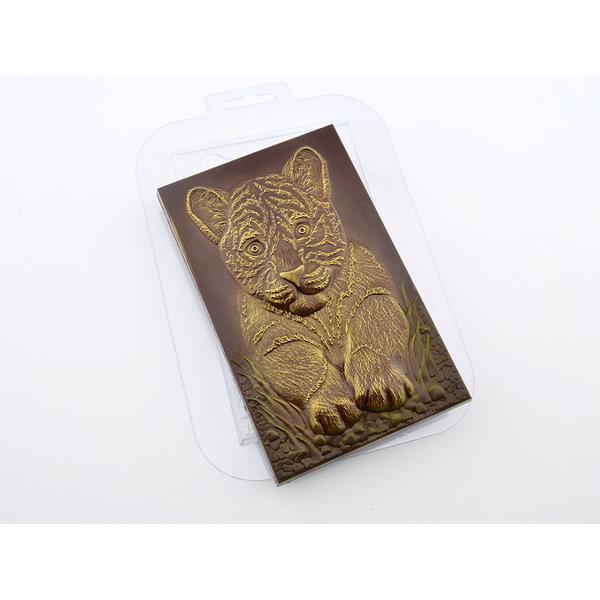 Форма для шоколада Тигр На Траве, размер ячейки: 100 x 160 x 10 мм
