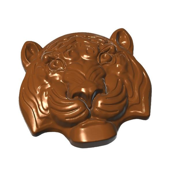 Форма для шоколада Тигр барельеф 2