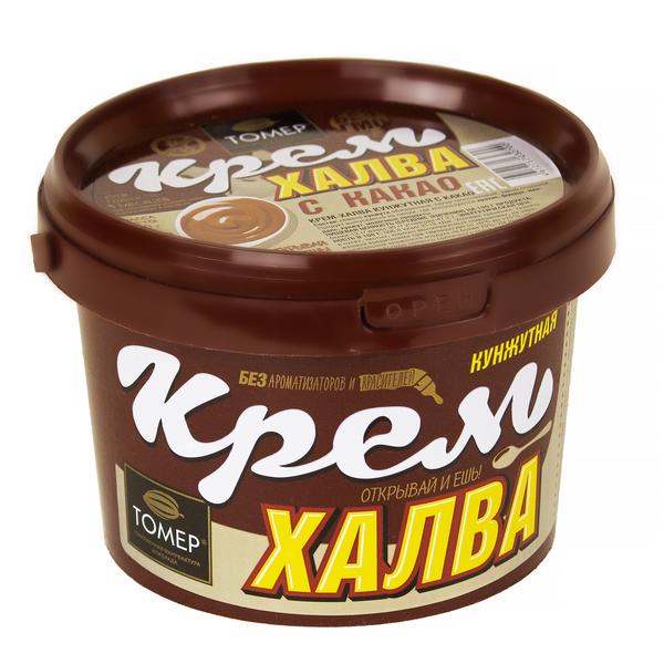 Крем-паста ХАЛВА Кунжутная с какао, TOMER, 800 г