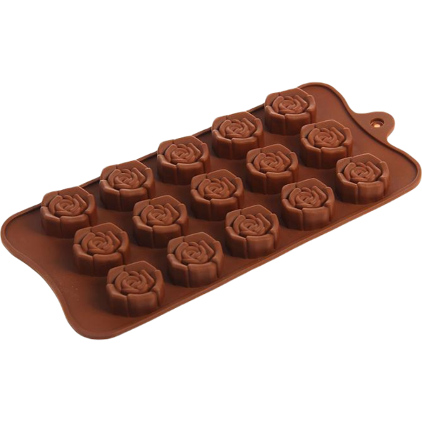 Форма для шоколада Розочки 15 ячеек, 20,5 х 10,5 х 1,5 см