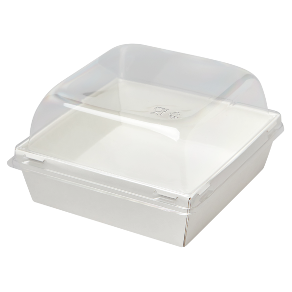Коробка универсальная белая с купольной крышкой 130 х 130 х 85 мм