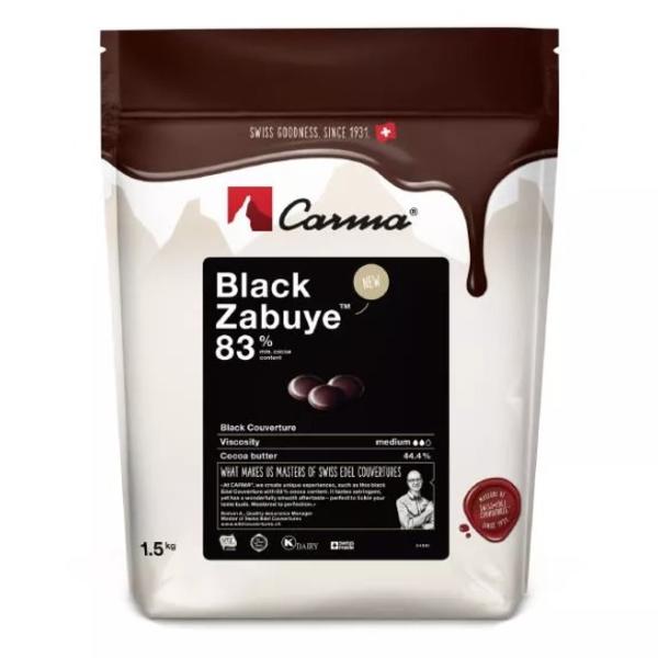 Шоколад горький CARMA Black Zabuye, в каллетах, 83%, 1,5 кг