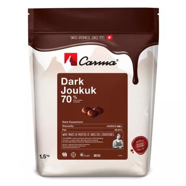 Шоколад горький CARMA Dark Joukuk, в каллетах, 70%, 1,5 кг