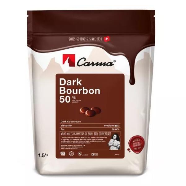 Шоколад темный CARMA Dark Bourbon, в каллетах, 50%, 1,5 кг